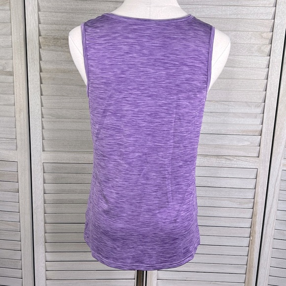REEBOK Women's Activewear Tank Top Spacedye Purple-Medium - Picture 2 of 2